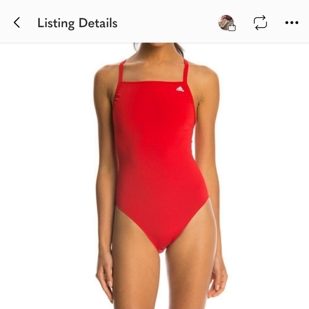 Adidas Infinitex swimsuit one piece sz 36 (M-L)maroon